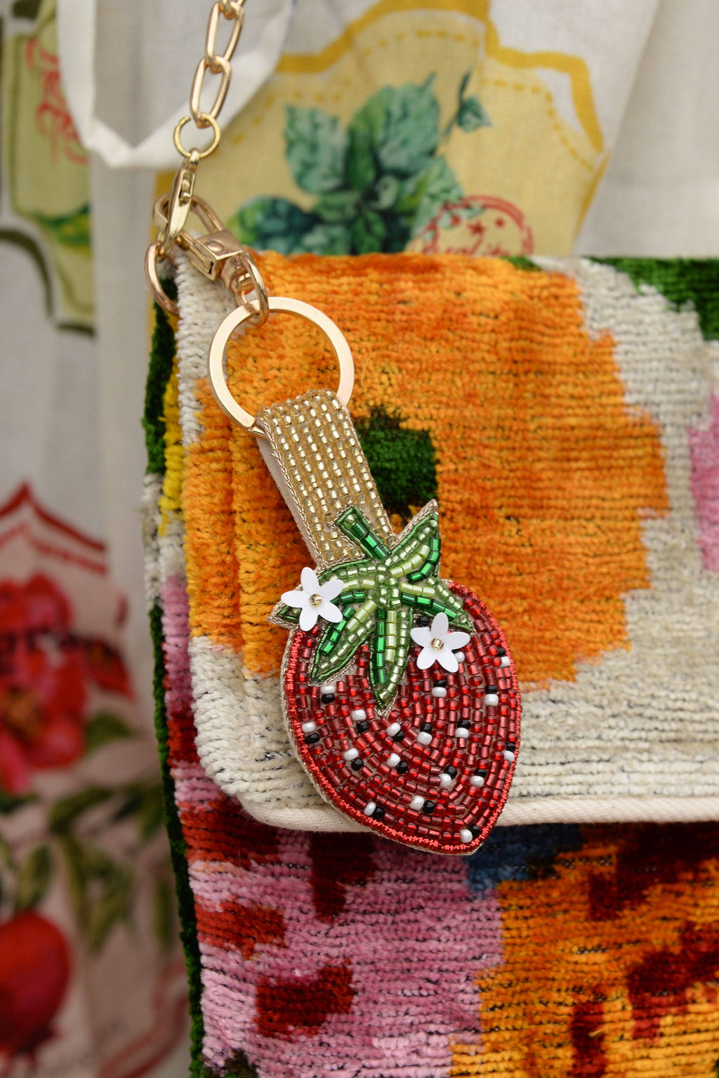 Porte-clés/Charme de sac FRAISE