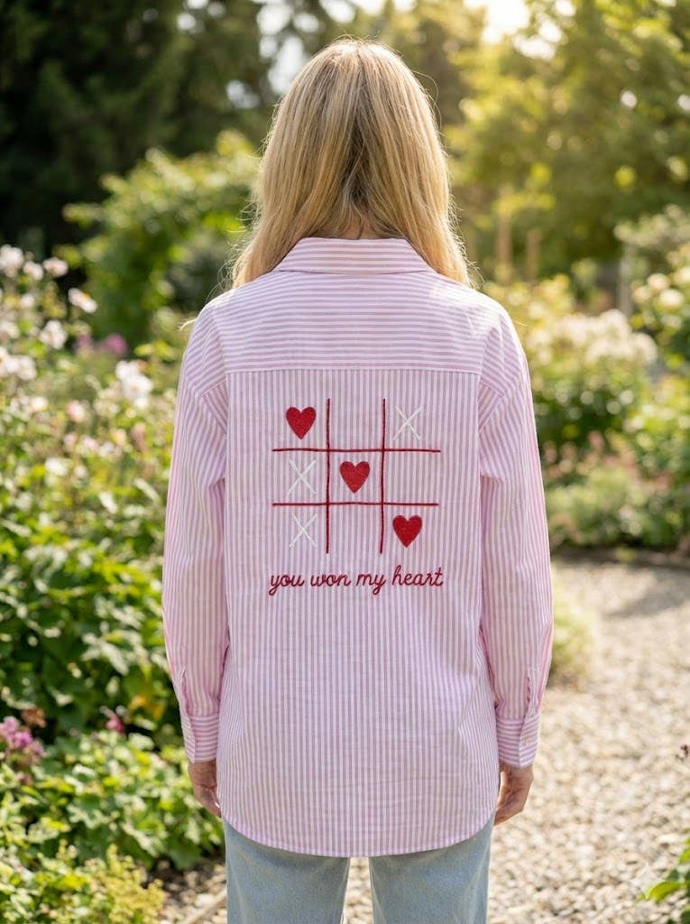 Chemise à rayures GAME Rose & Blanc