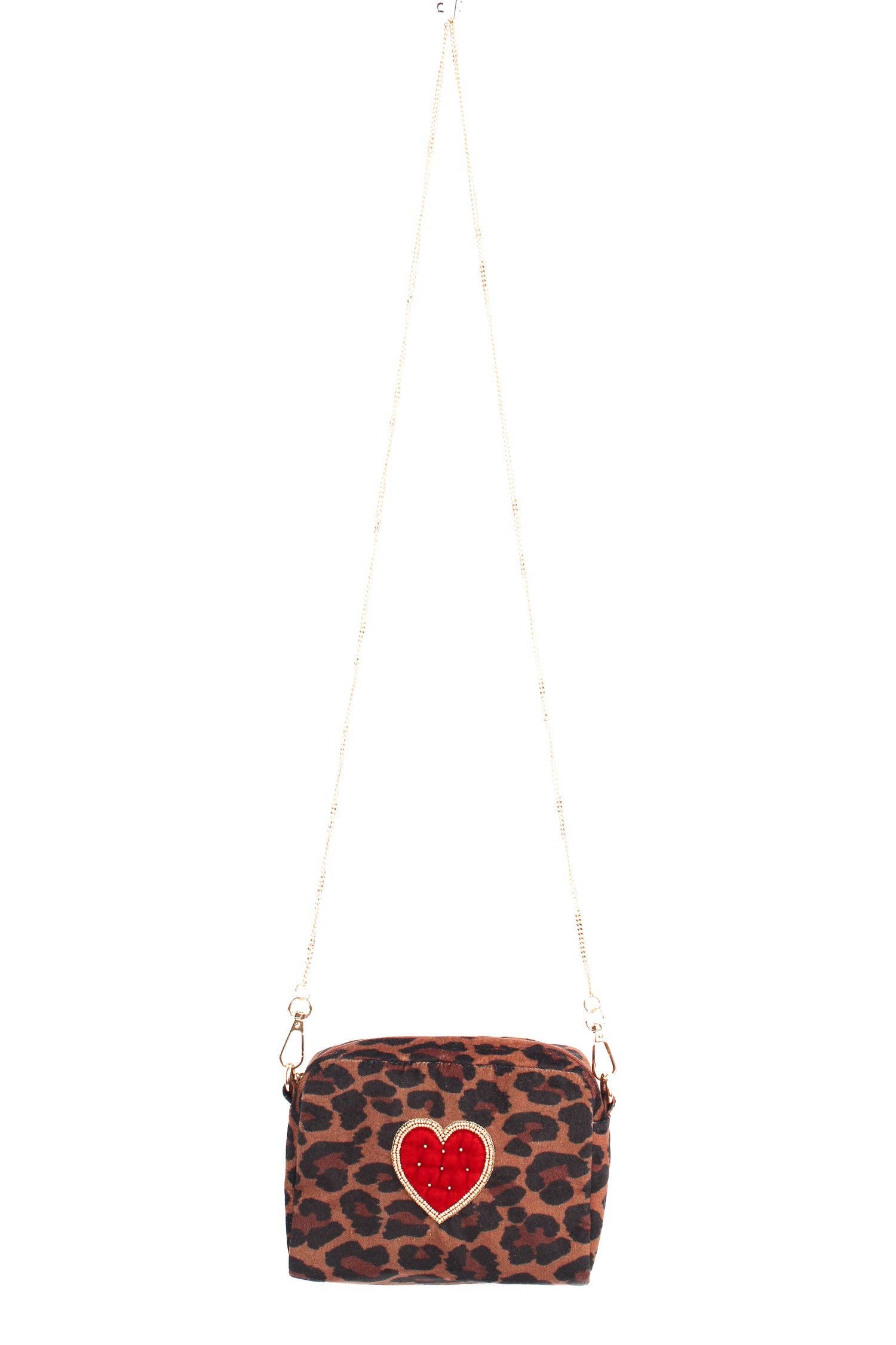SAC CŒUR LÉOPARD
