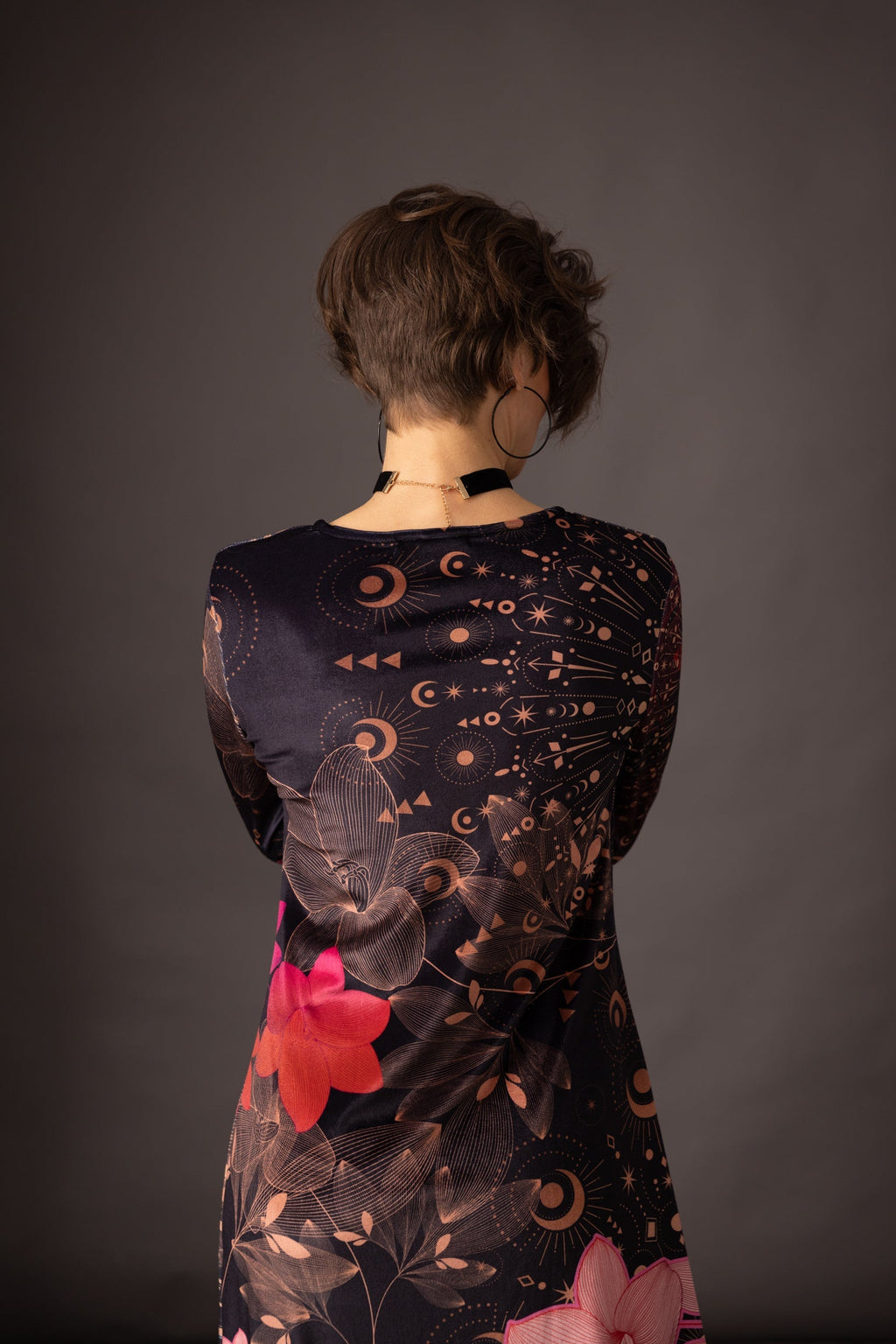 THEODORA Mandala Amber Velvet Dress 