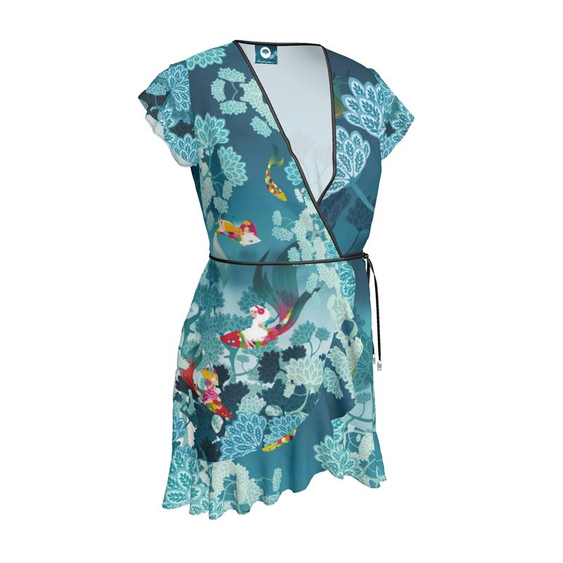 Robe imprimée à volants BARBARA ONDINE