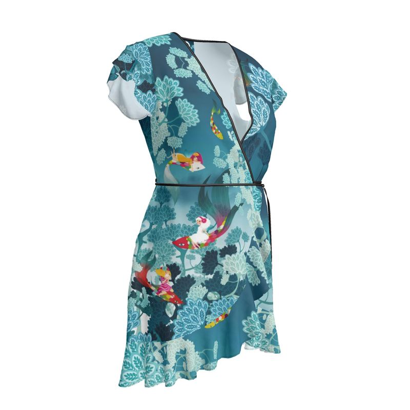 Robe imprimée à volants BARBARA ONDINE