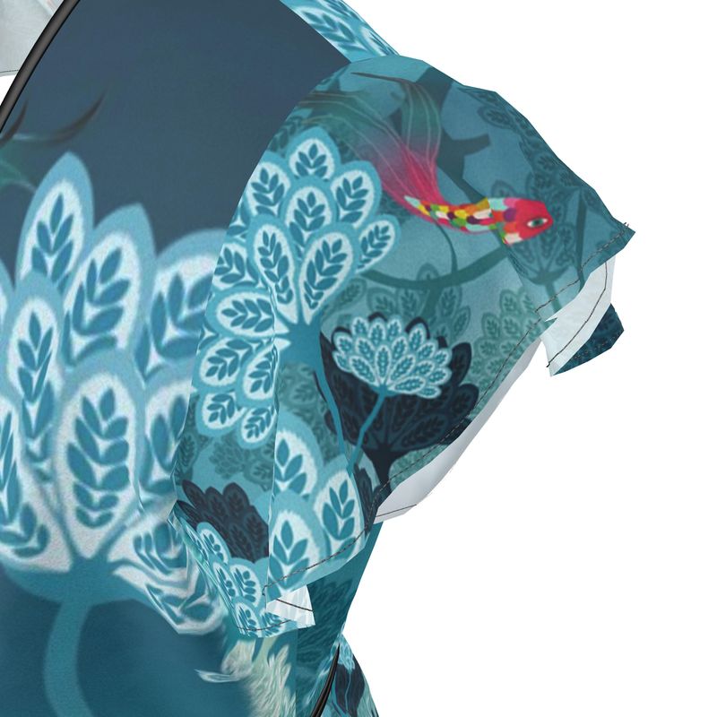 Robe imprimée à volants BARBARA ONDINE
