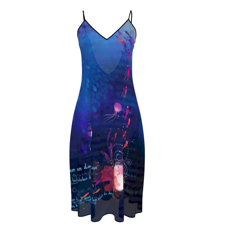 Robe bretelle imprimée BAGATELLE MER