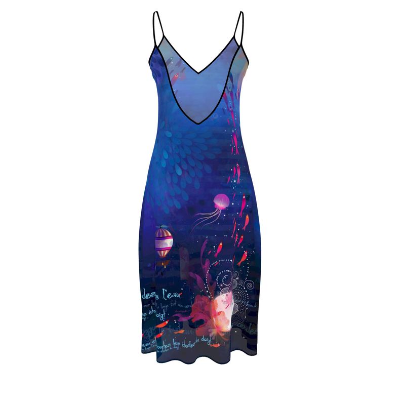 Robe bretelle imprimée BAGATELLE MER