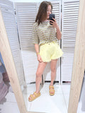 Short coton FRANGES Jaune