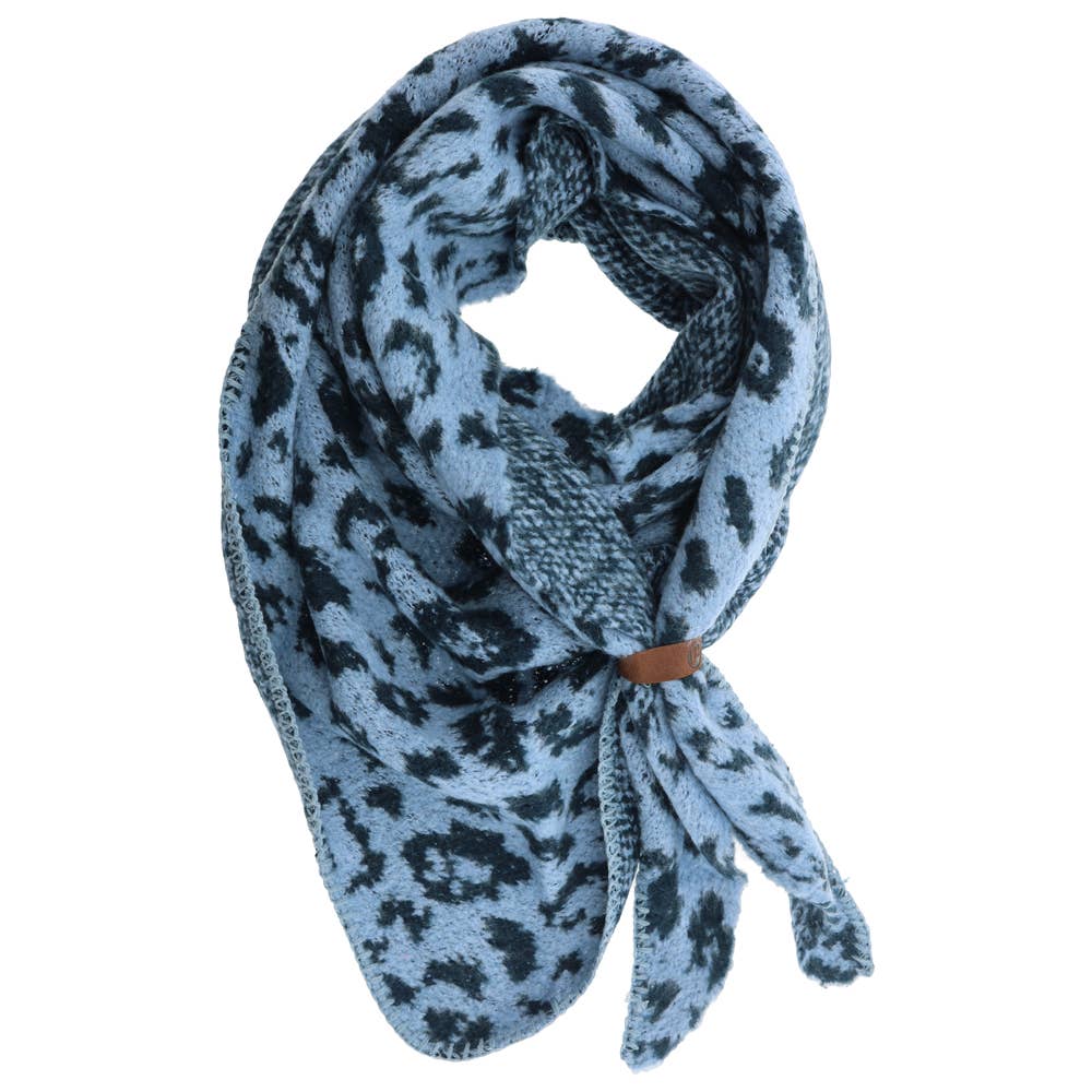 Écharpe Nina Leopard Blue