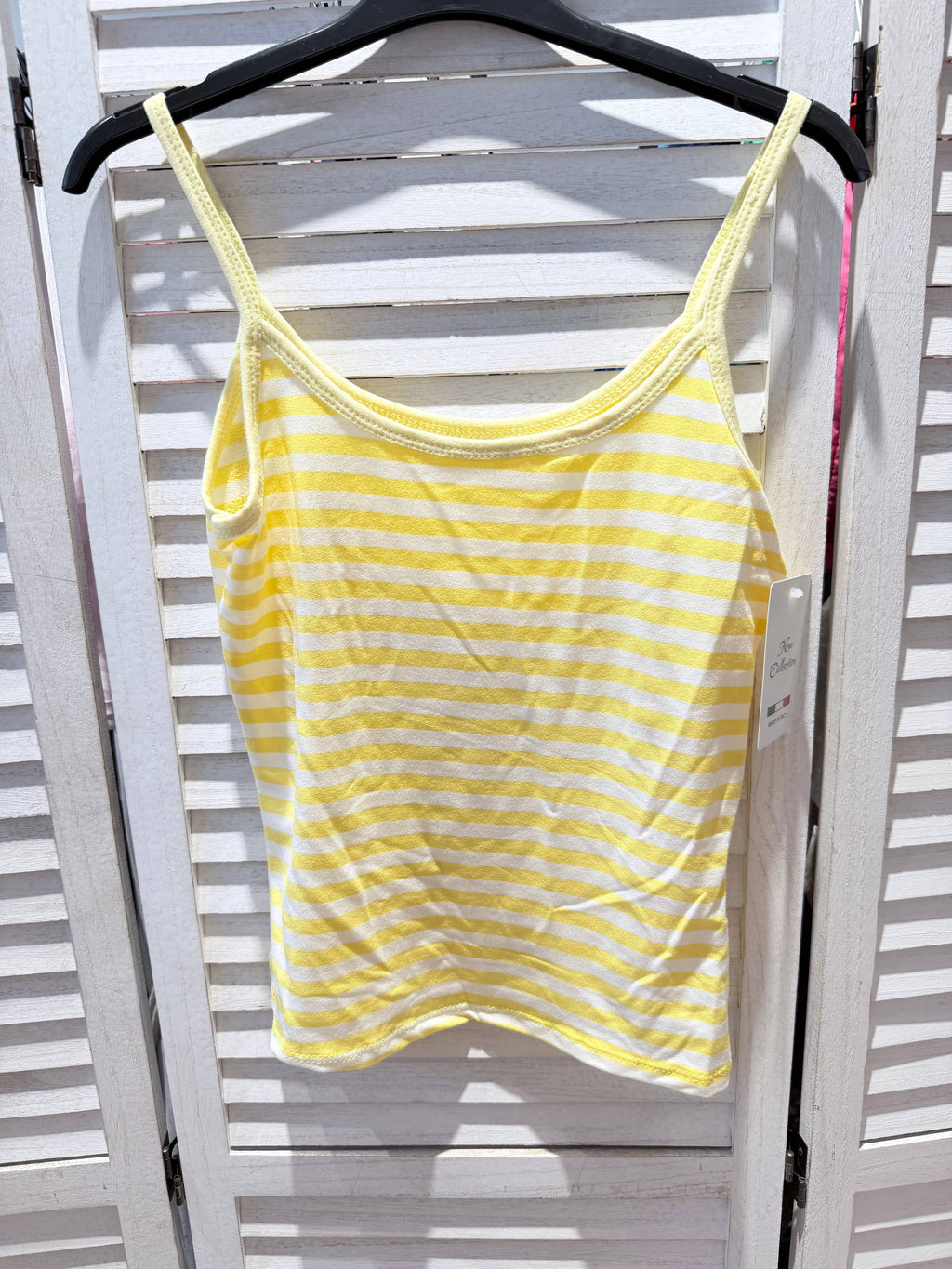 Débardeur rayé SUN Jaune & Blanc