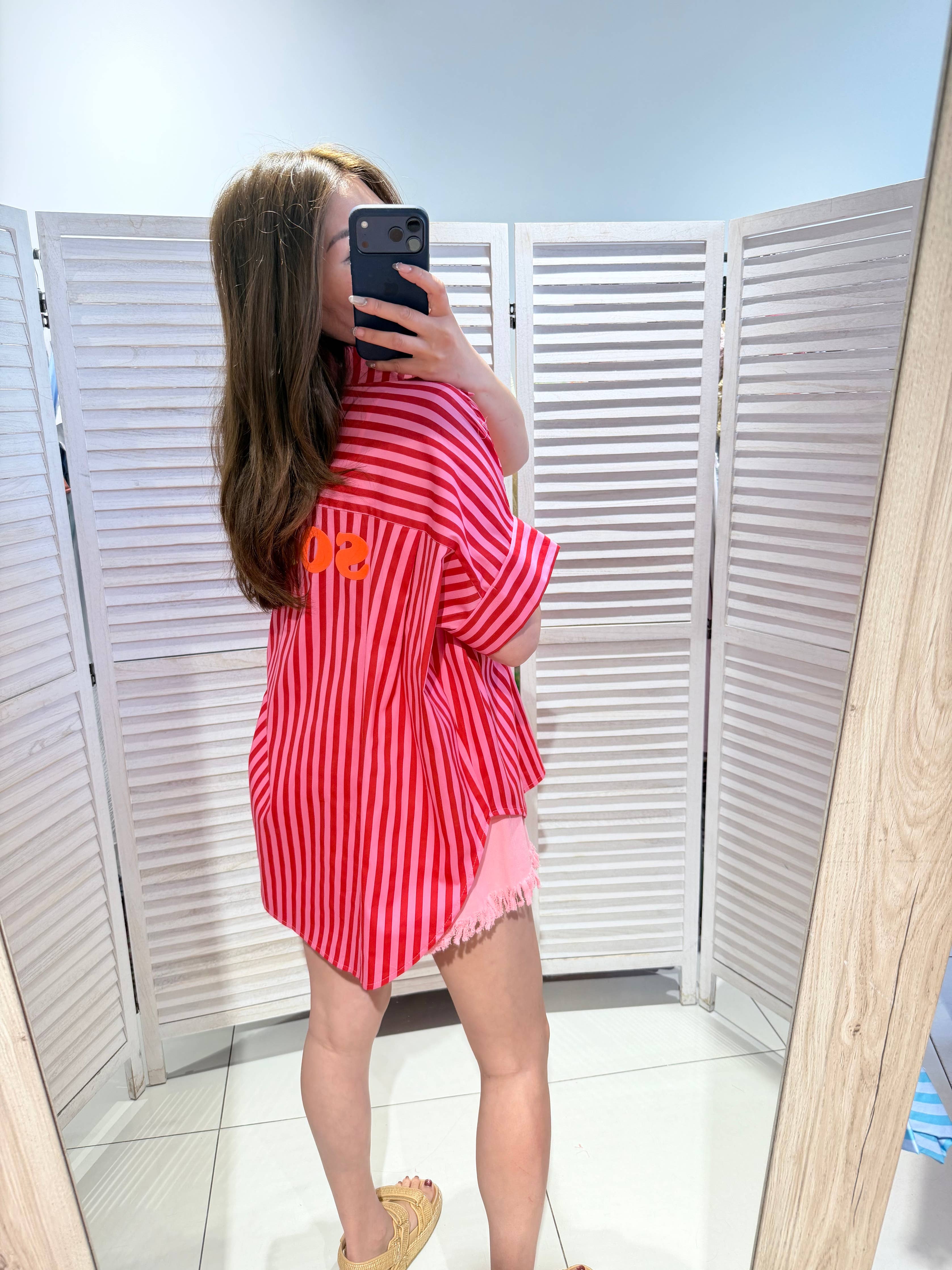 Blouse rayée SOLEIL Rouge & Rose