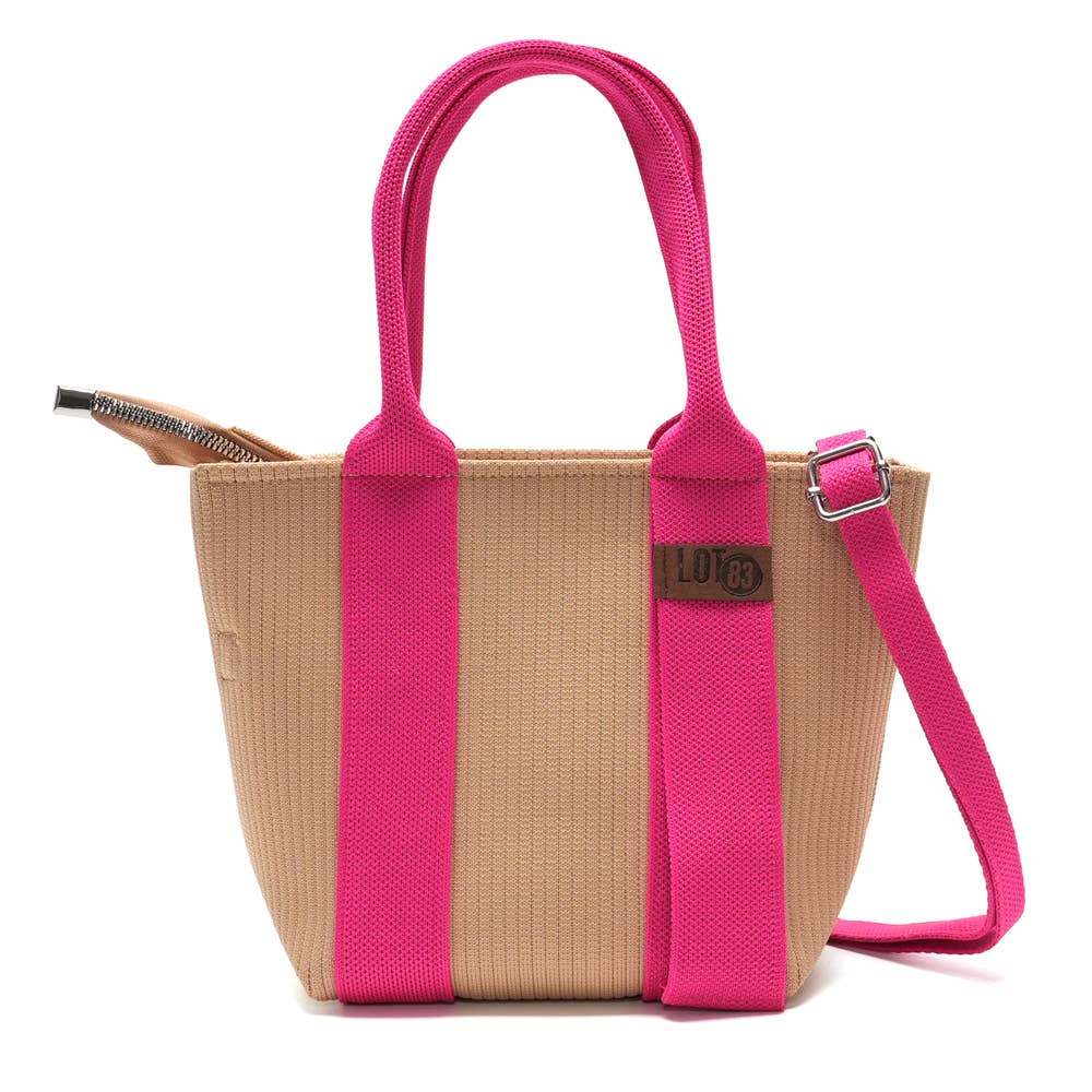 Sac MARA Mini Beige & Fuchsia