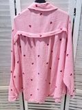 Chemise coton imprimée cœurs