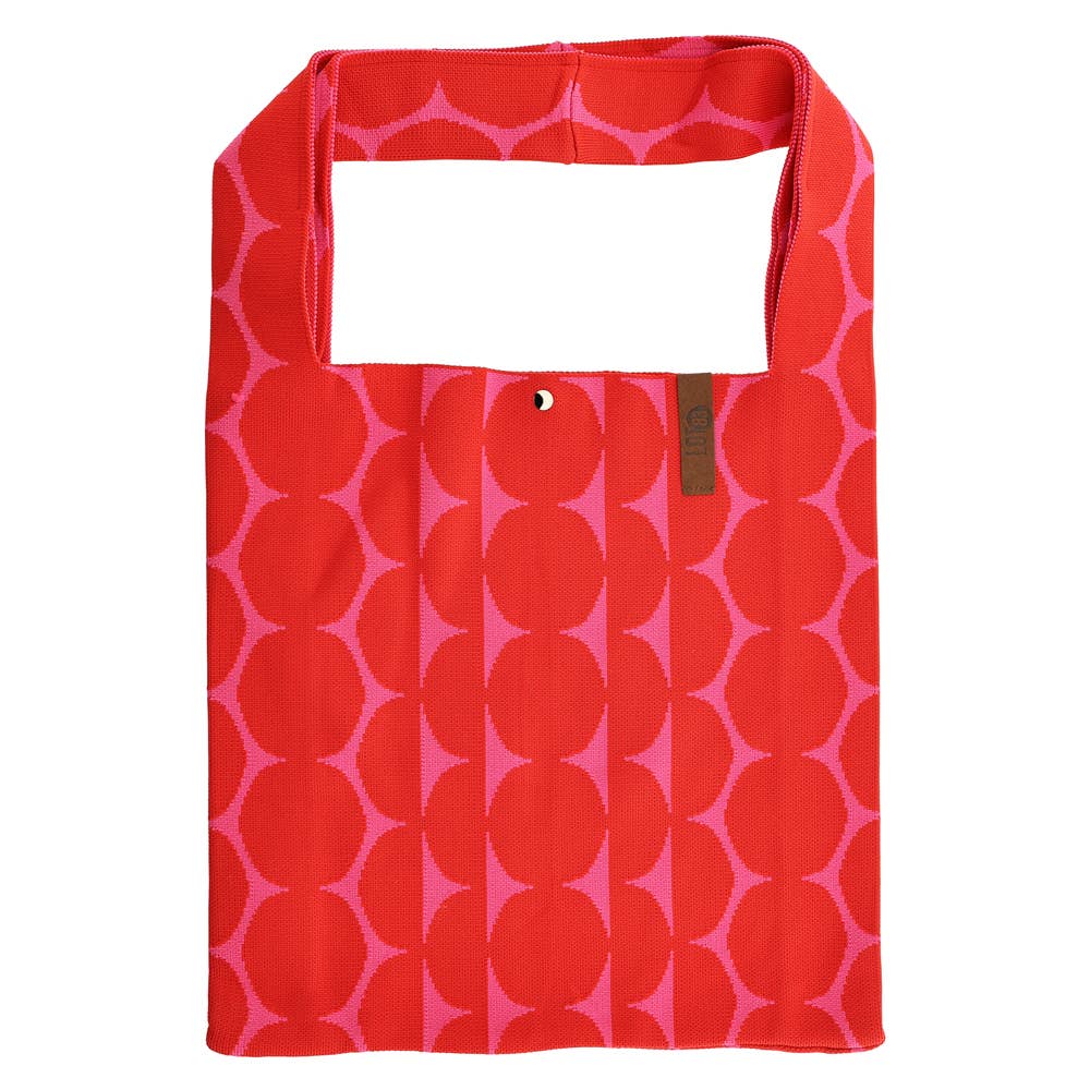 Sac shopping LOIS pois Rouge & Fuchsia