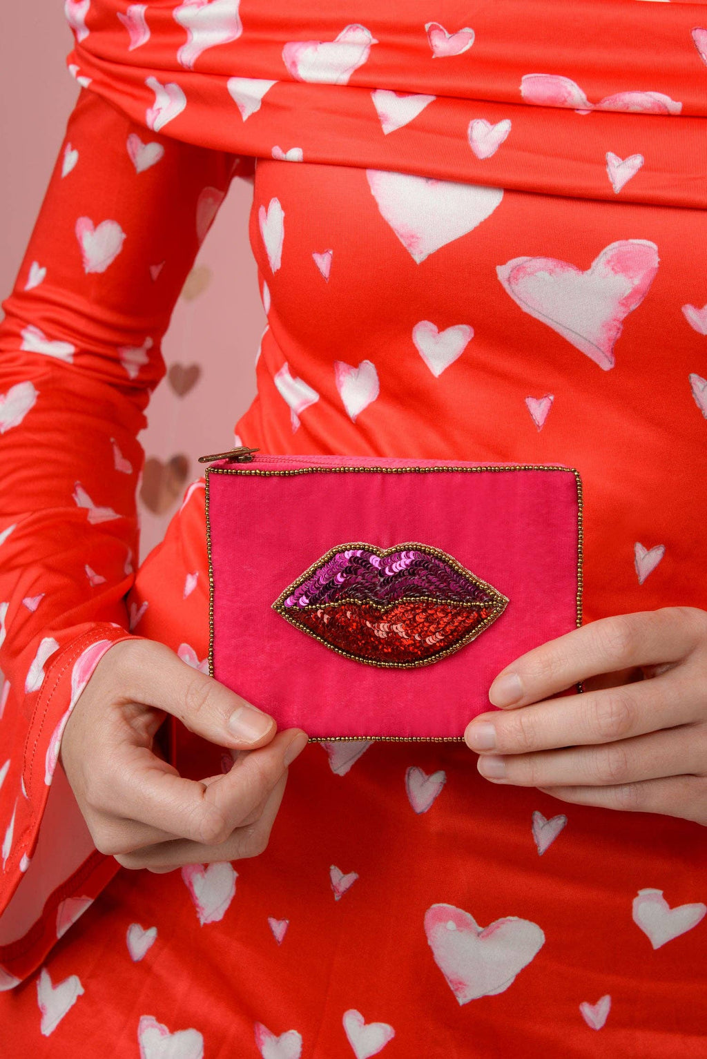 PETITE POCHETTE LEVRES ROSE VIF