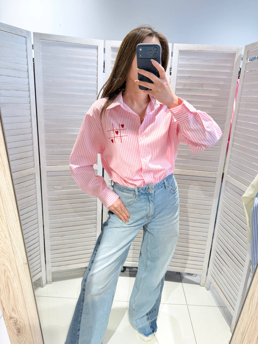 Chemise à rayures GAME Rose & Blanc