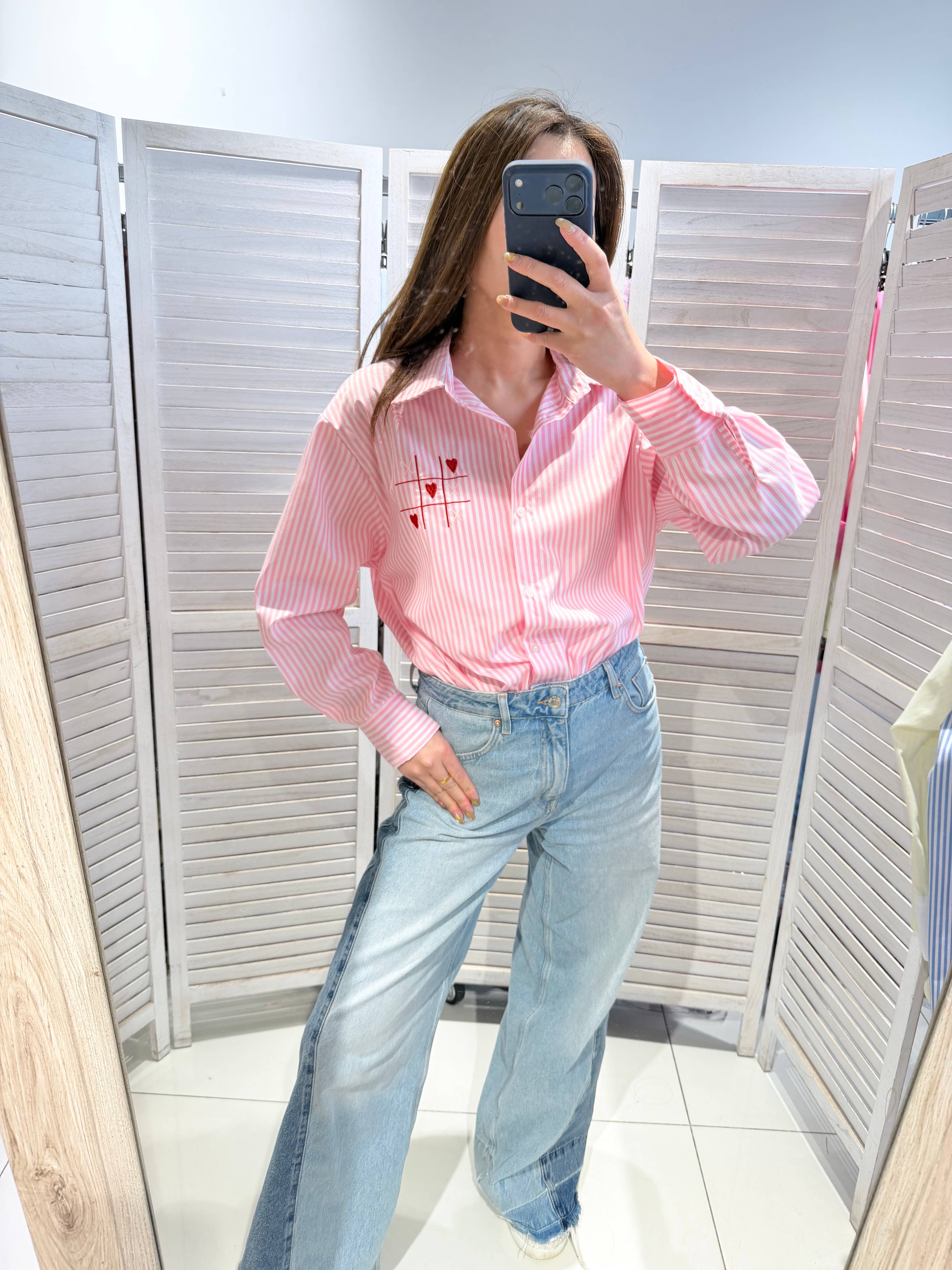 Chemise à rayures GAME Rose & Blanc