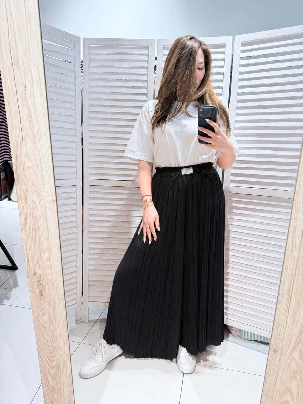Pantalon large plissé LISA Noir