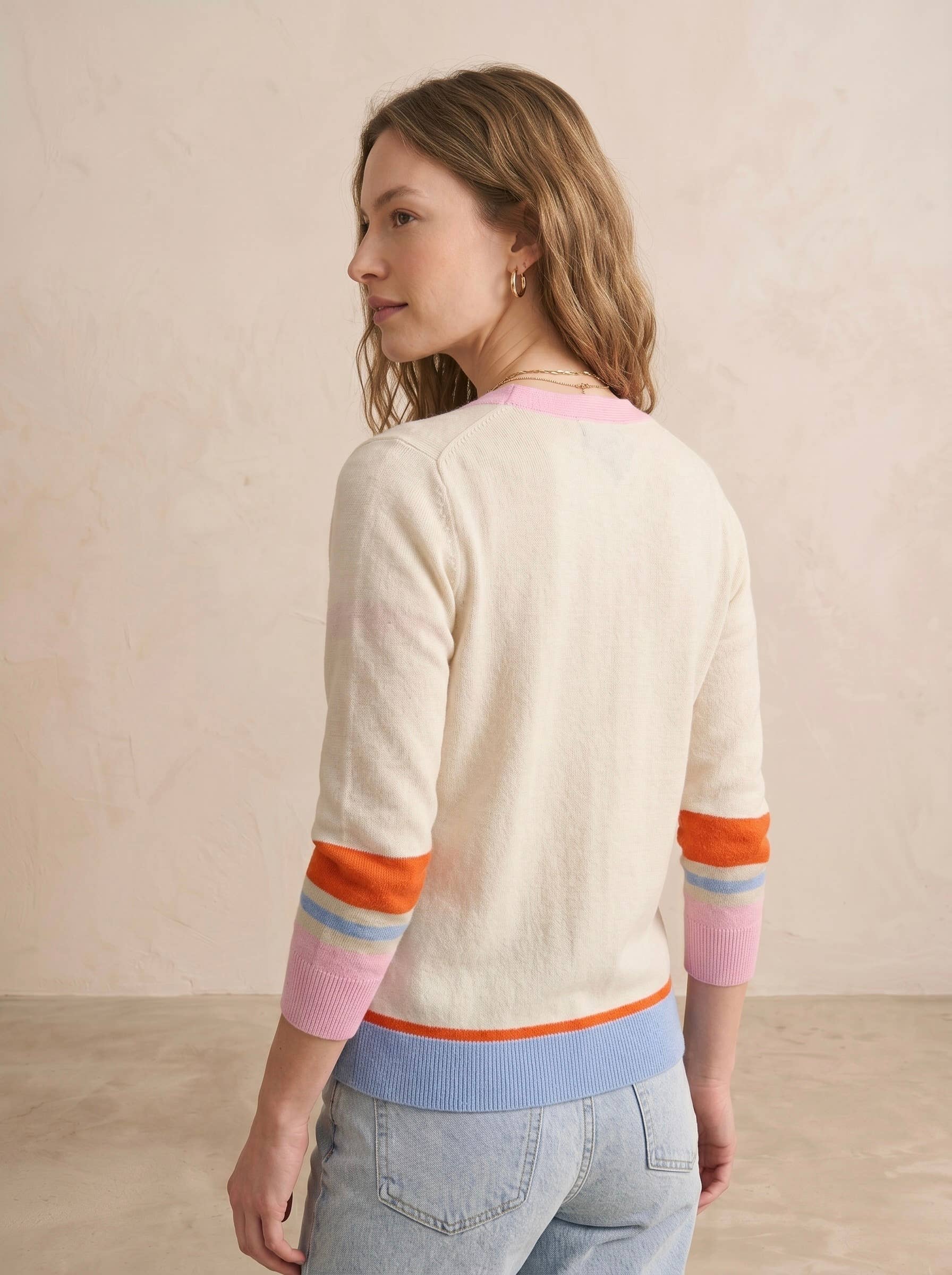 Gilet manches longues coton MAILLOT Beige
