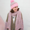 Écharpe en tricot Florence Twist - Rose