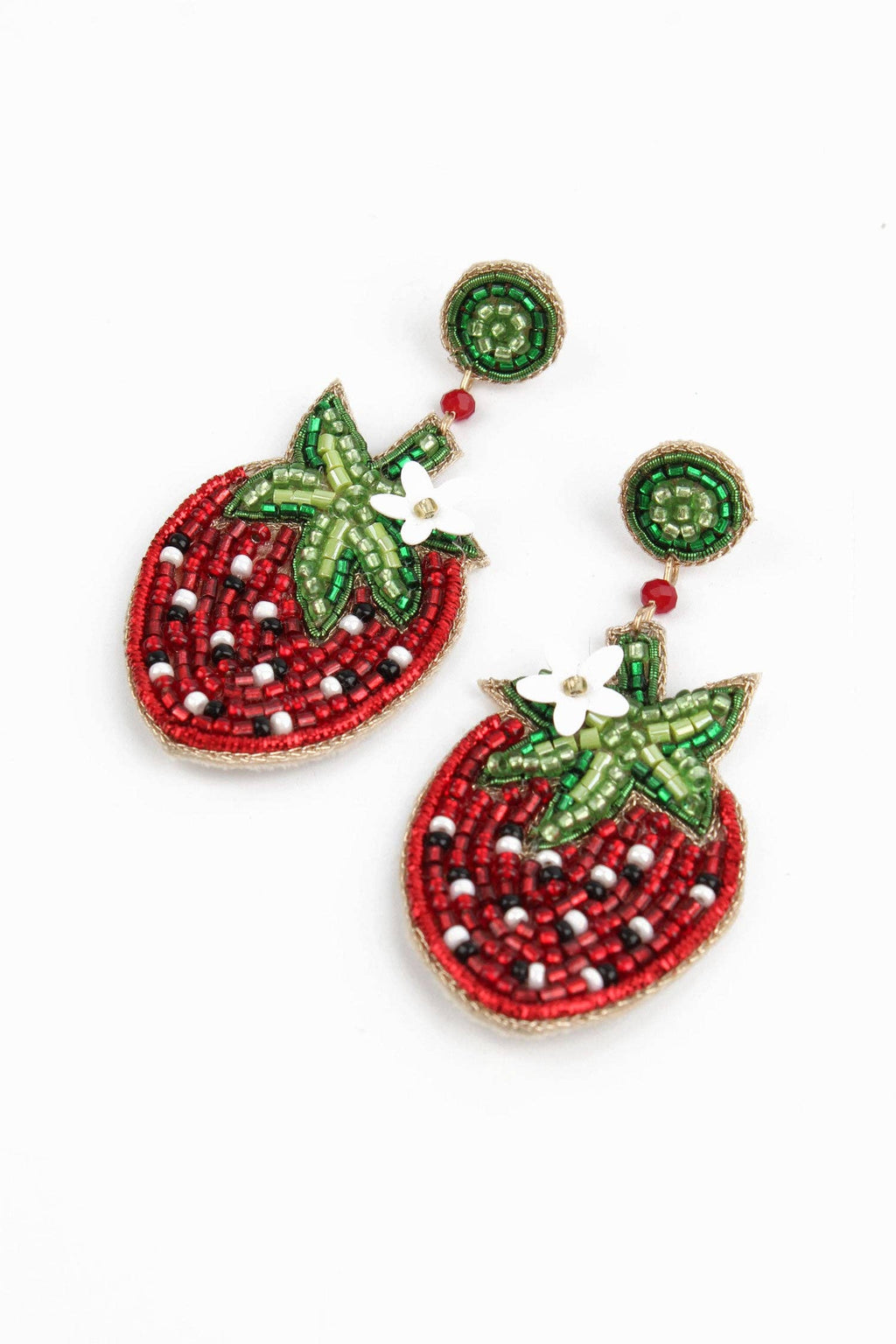 Boucles d'oreilles fraise