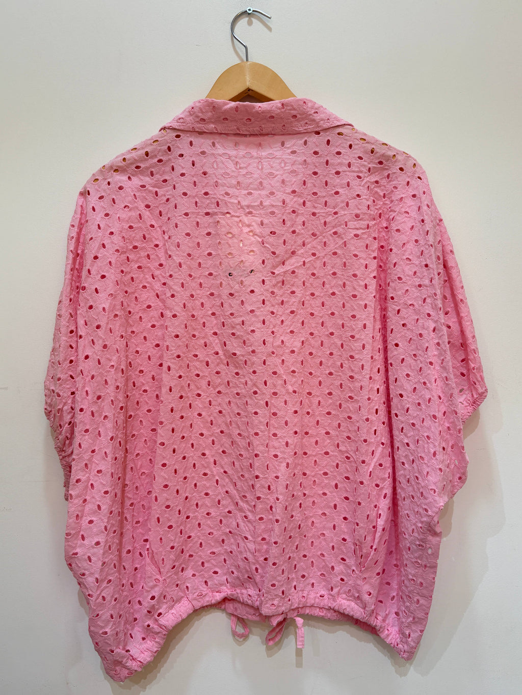 Chemise manches 3/4 coton ajouré JOYCE Rose