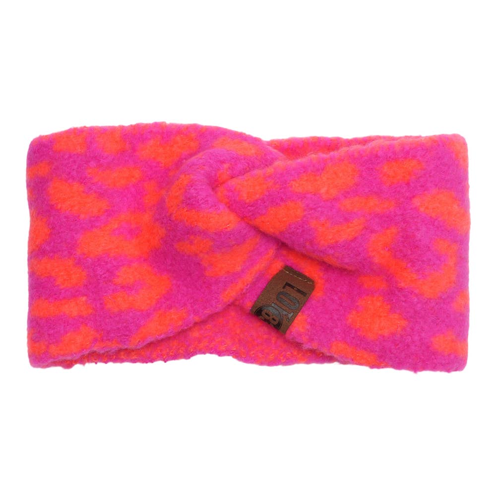 Bandeau Pip Léopard Rose néon