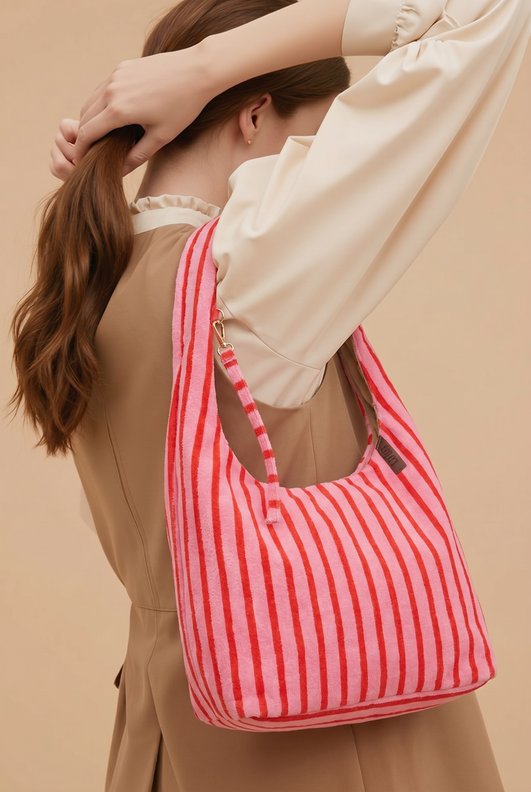 Sac shopping avec trousse Romee Rose & Rouge