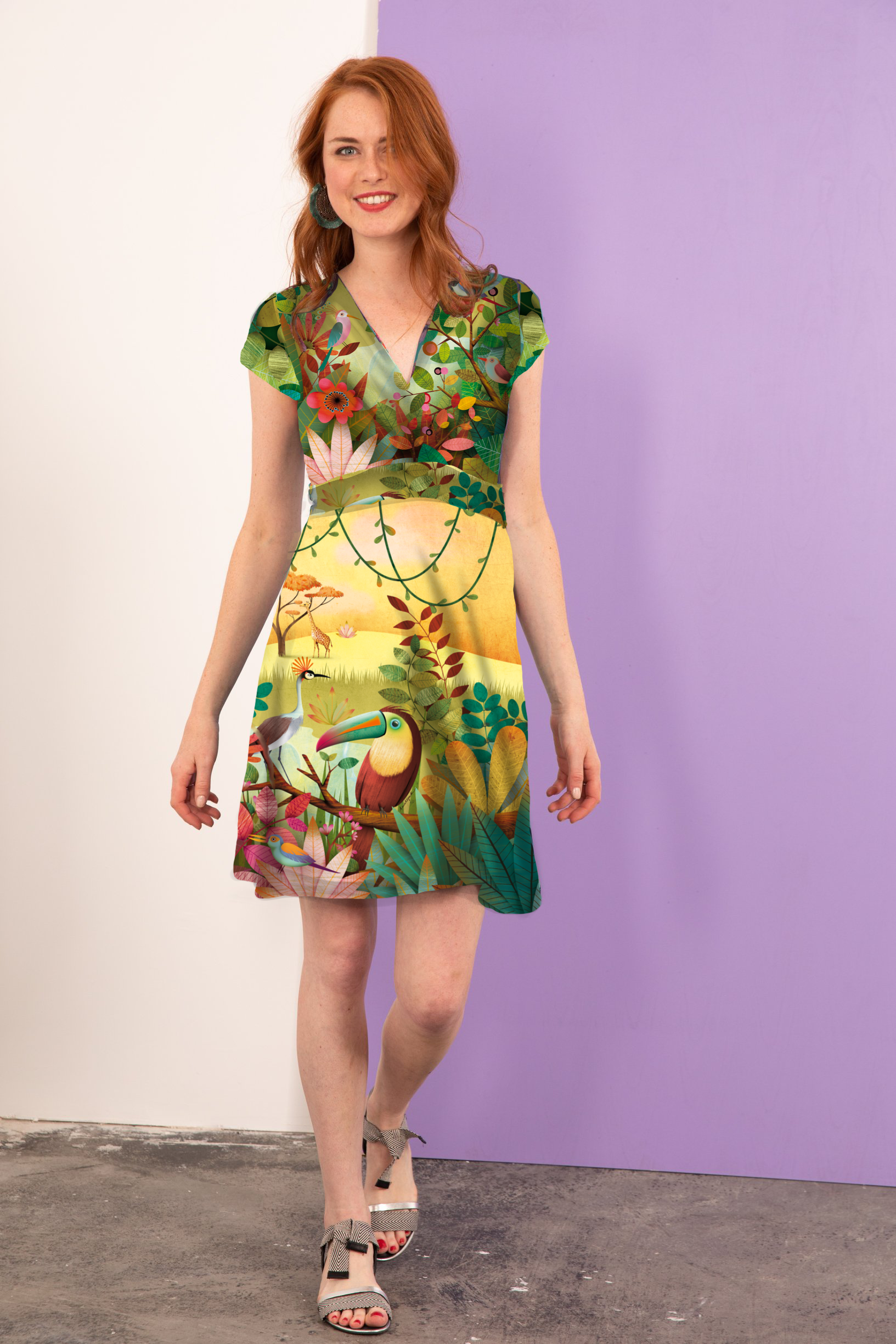 Robe col croisé NATHALIE TOUCANS