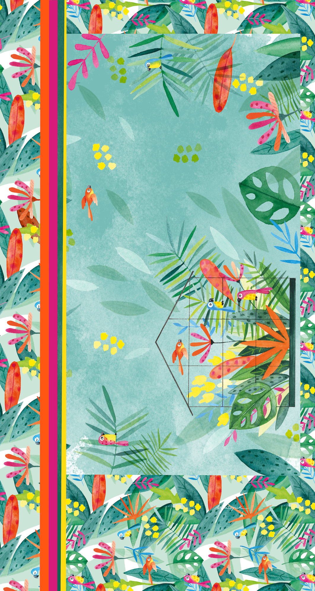 Précommande Drap de plage NAUTILUS PERROQUETS