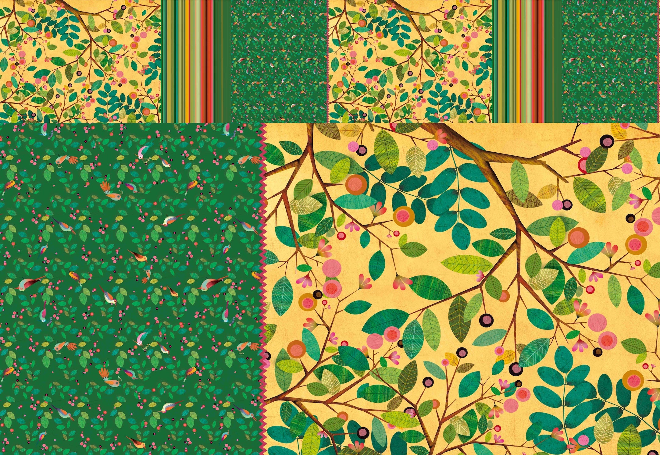 Précommande panneau de tissu SAFARI Branchages