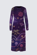 Robe longue résille douce imprimé  DANIELA CELESTE