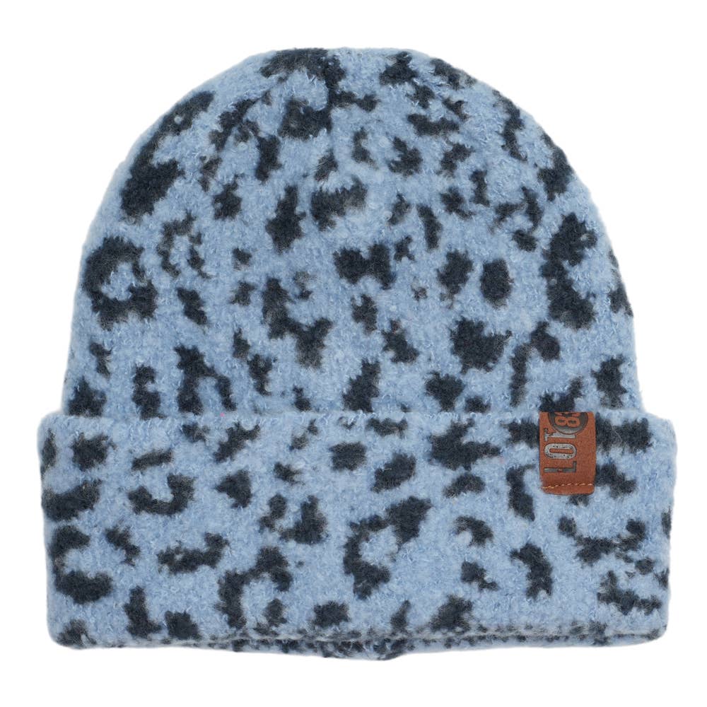 Bonnet Suus Léopard Bleu