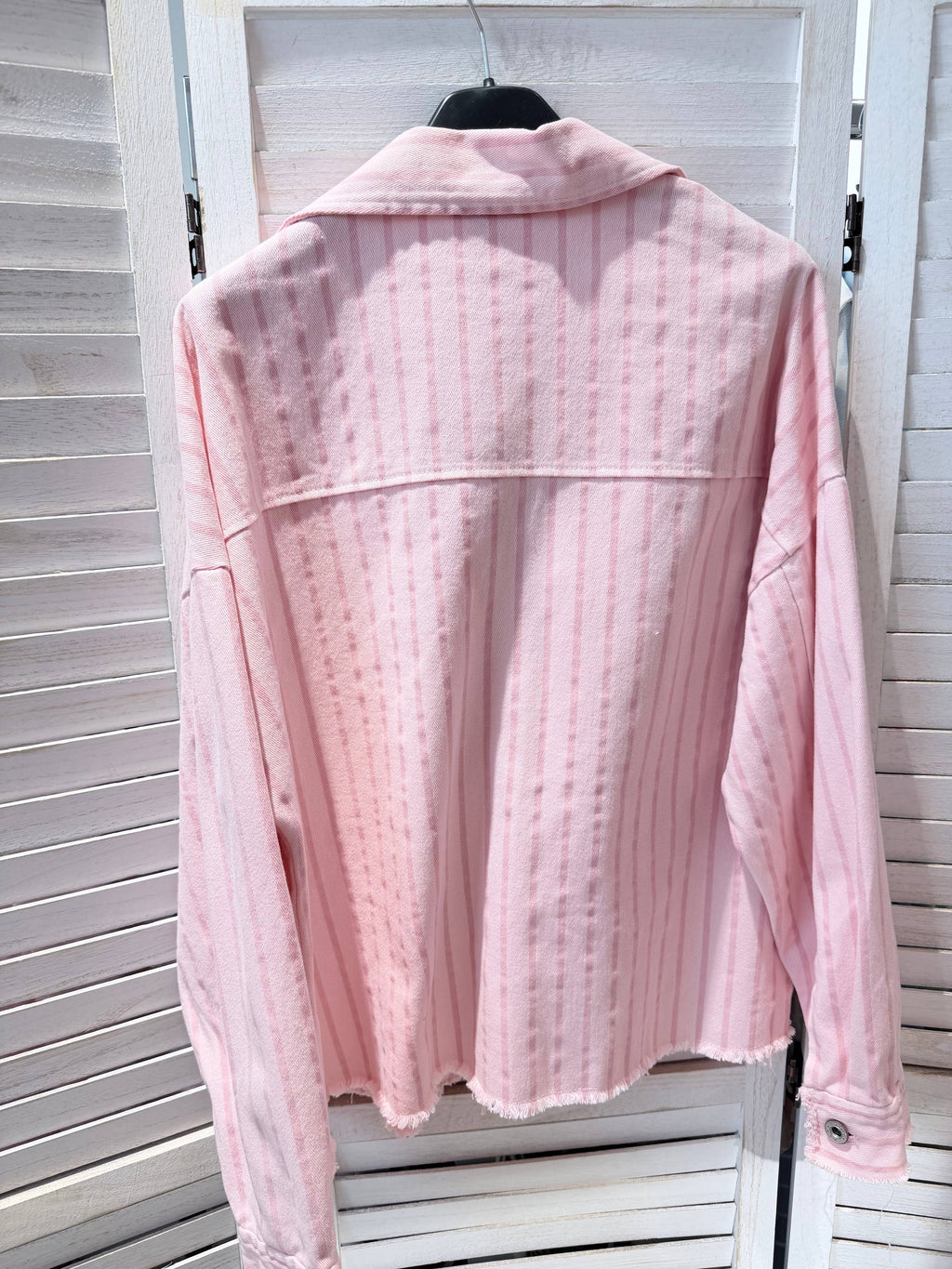 Veste coton CANDY rayée Poudre & Rose