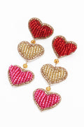 BOUCLES D'OREILLES MULTI CŒURS TRIPLE GOUTTE