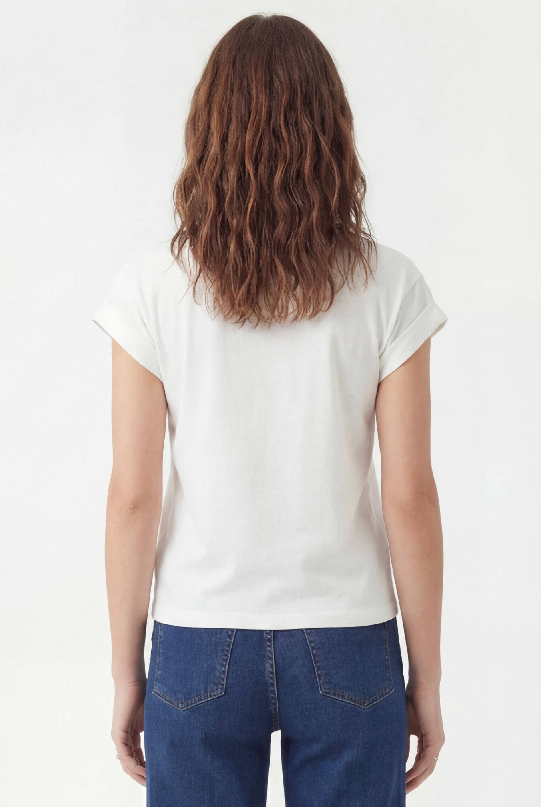 T-shirt Coton coeur AMORE Blanc