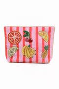 Pochette moyenne rayée multi-fruits