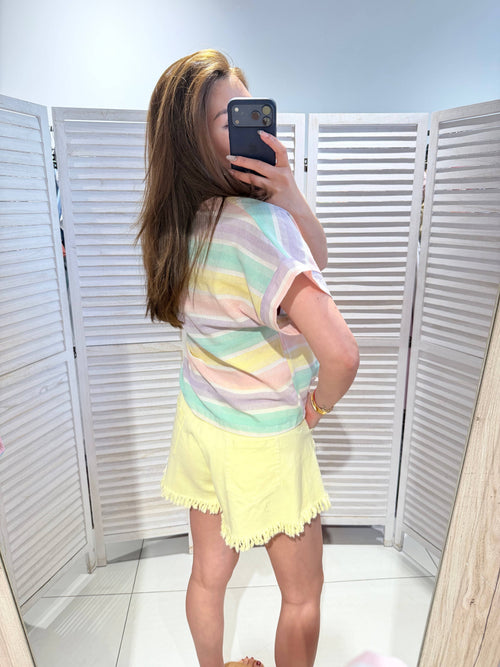 Blouse rayée en coton RAINBOW