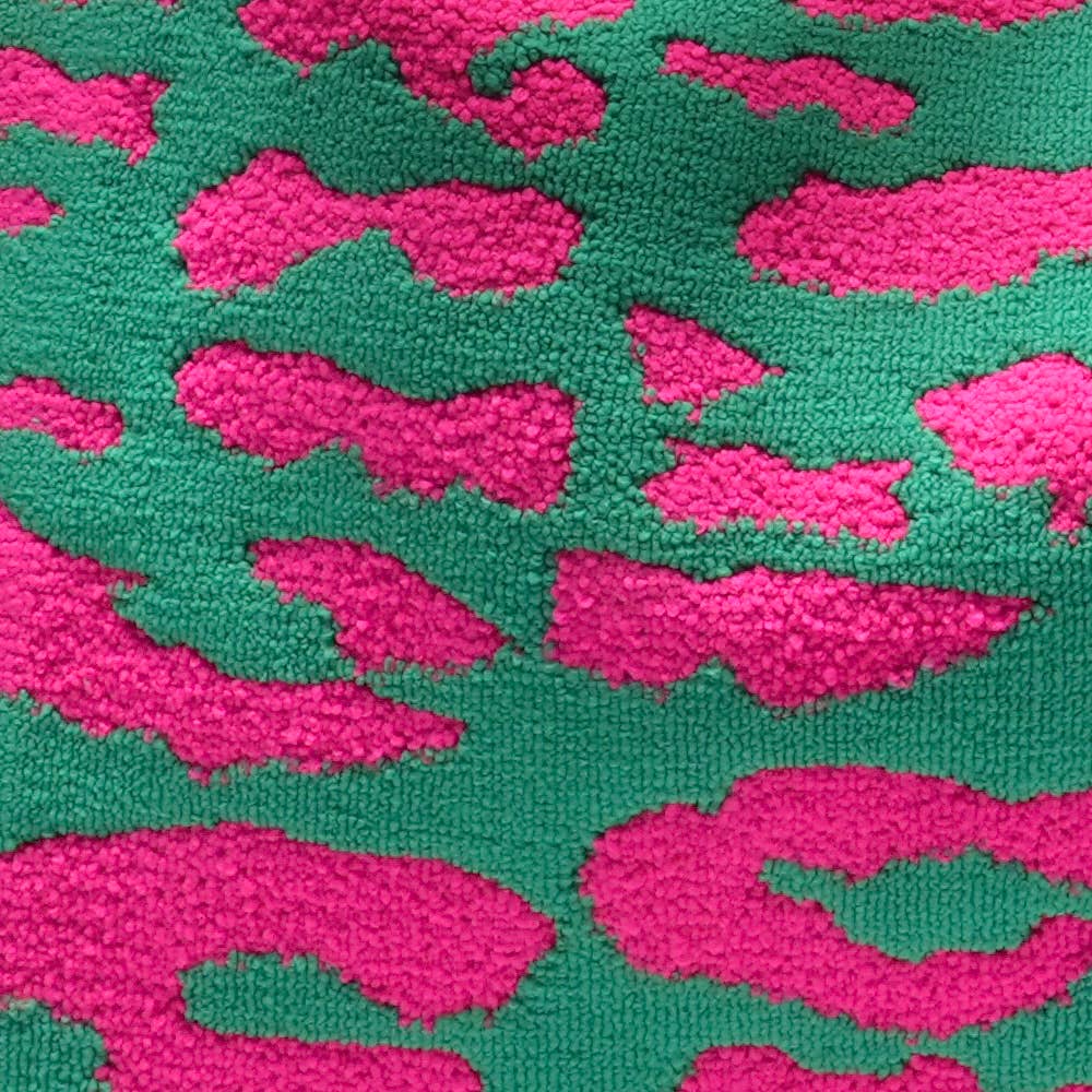Sac shopping LOIS Leo Vert & Fuchsia