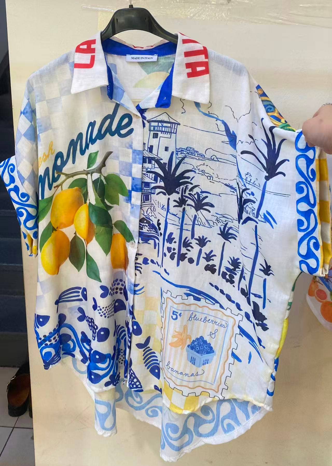 Chemise imprimée LEMON BLEU