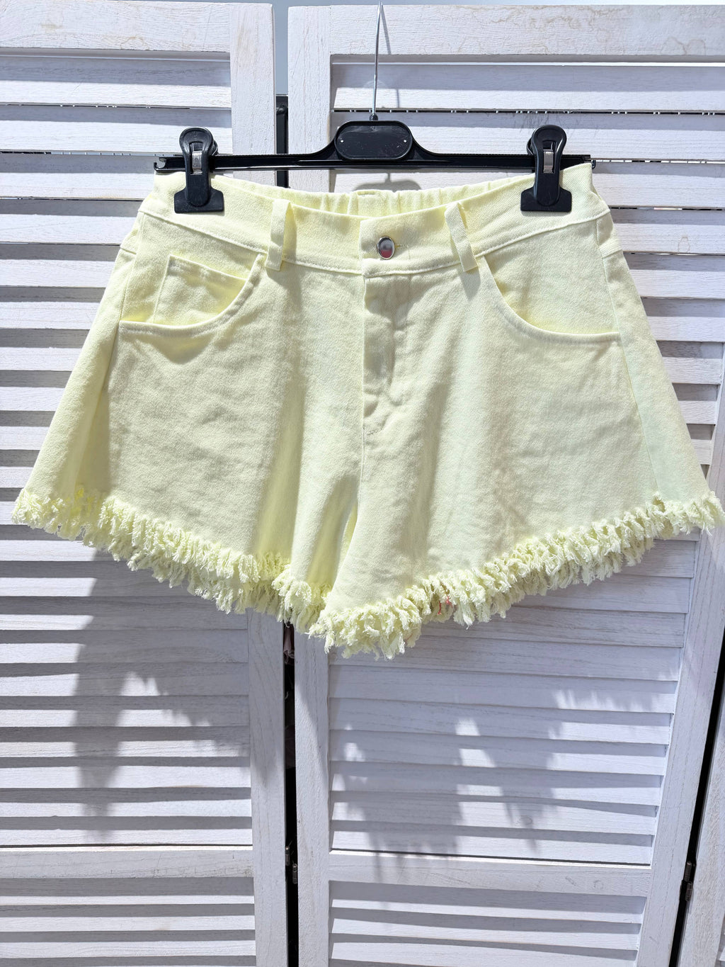 Short coton FRANGES Jaune