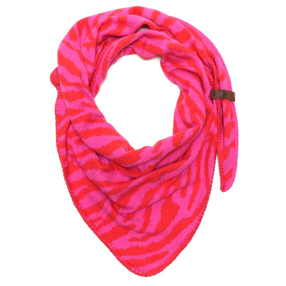 Écharpe LIZE Rouge & Fuchsia