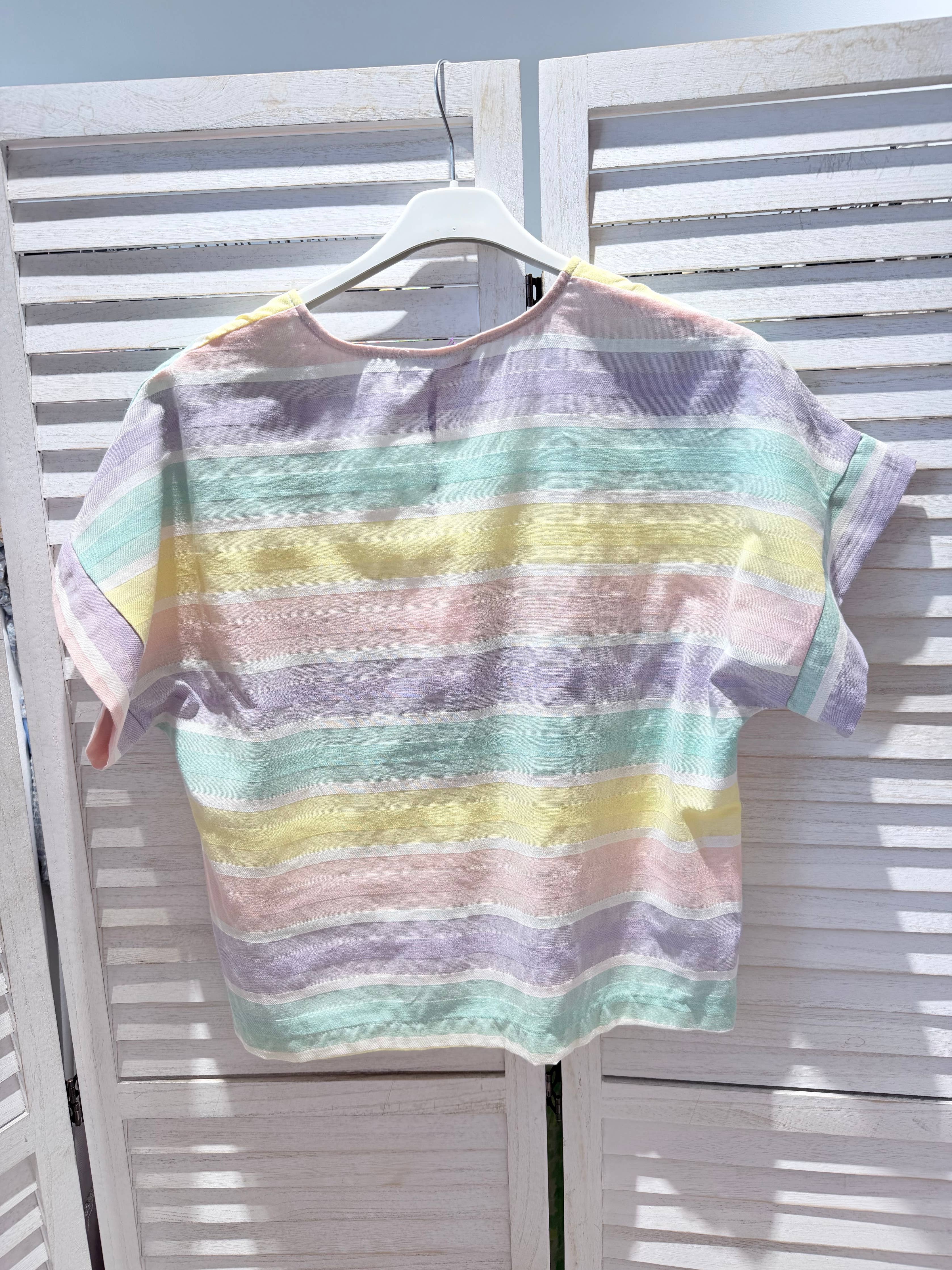 Blouse rayée en coton RAINBOW