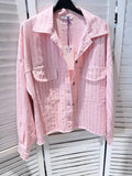 Veste coton CANDY rayée Poudre & Rose