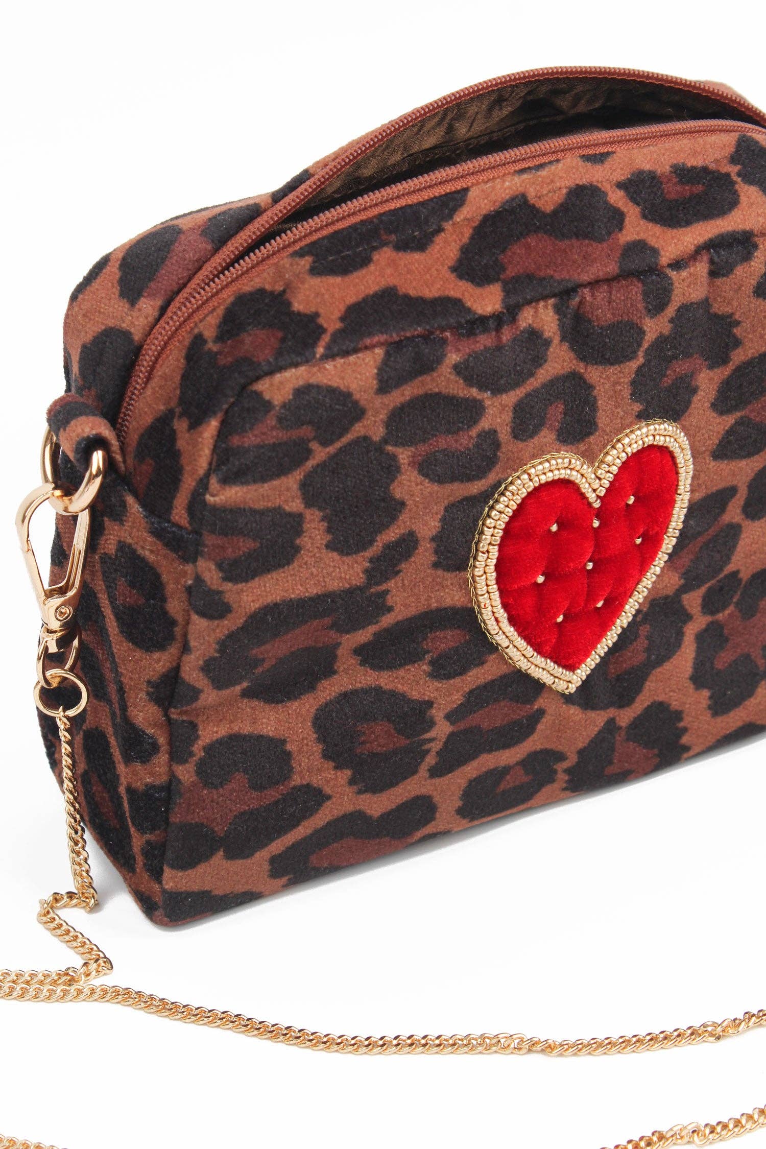 SAC CŒUR LÉOPARD