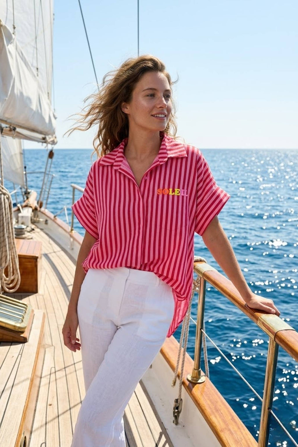 Blouse rayée SOLEIL Rouge & Rose