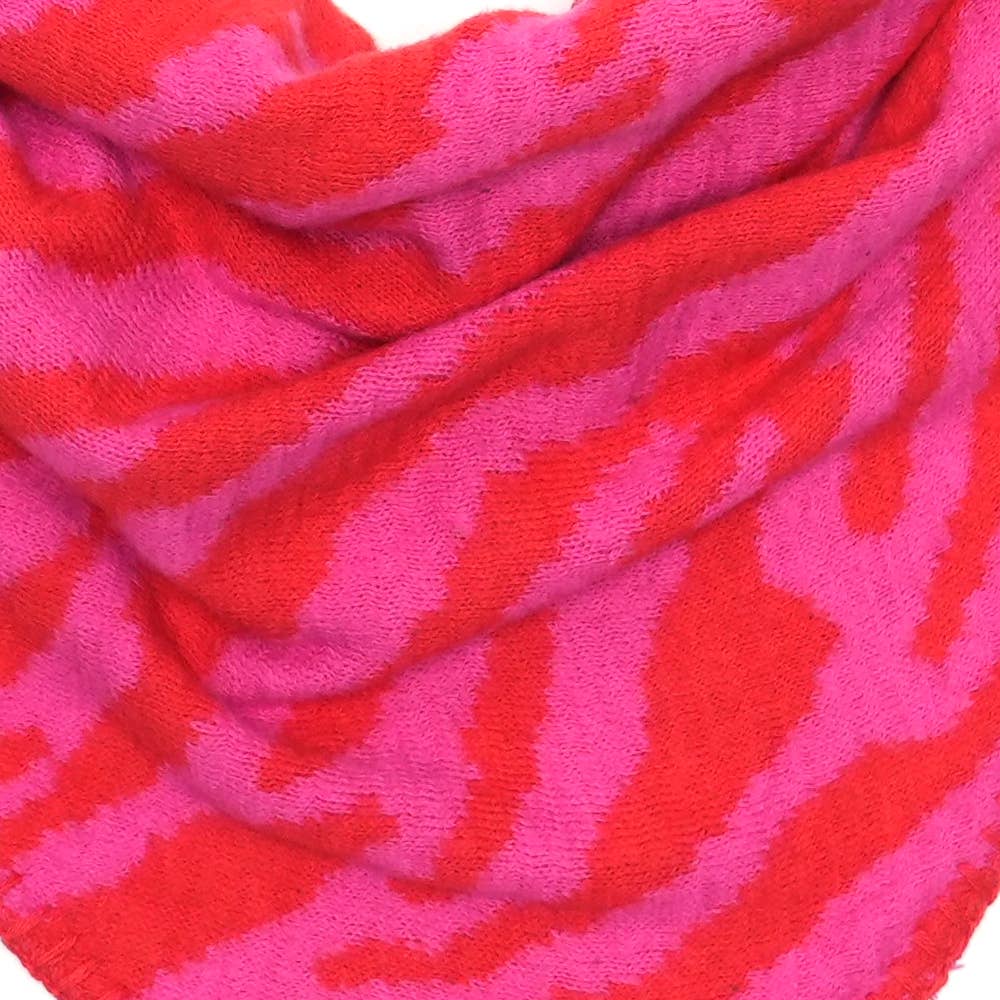 Écharpe LIZE Rouge & Fuchsia