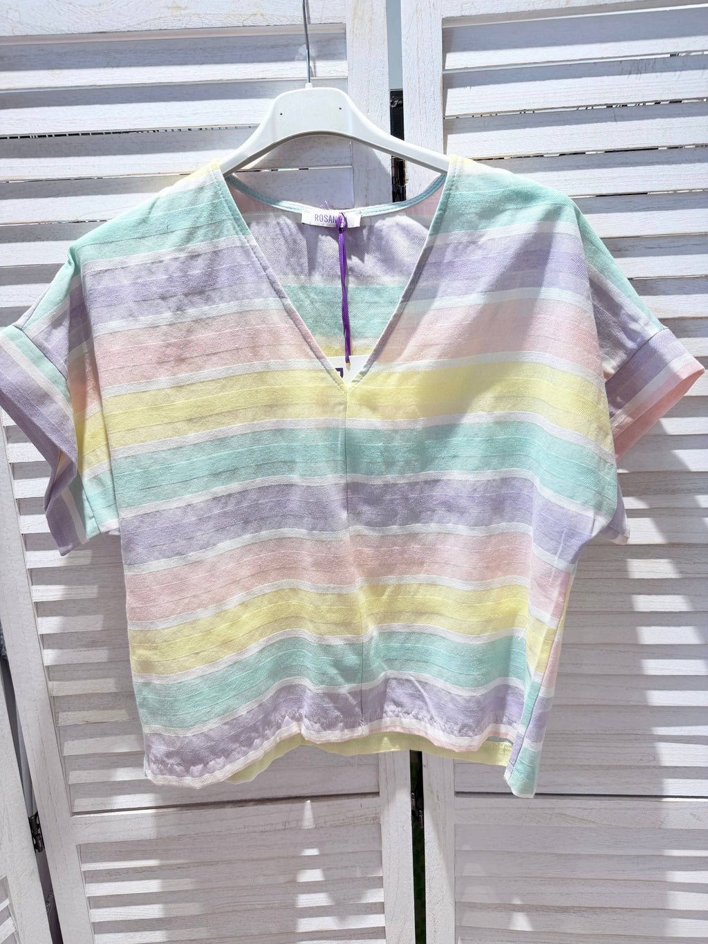 Blouse rayée en coton RAINBOW