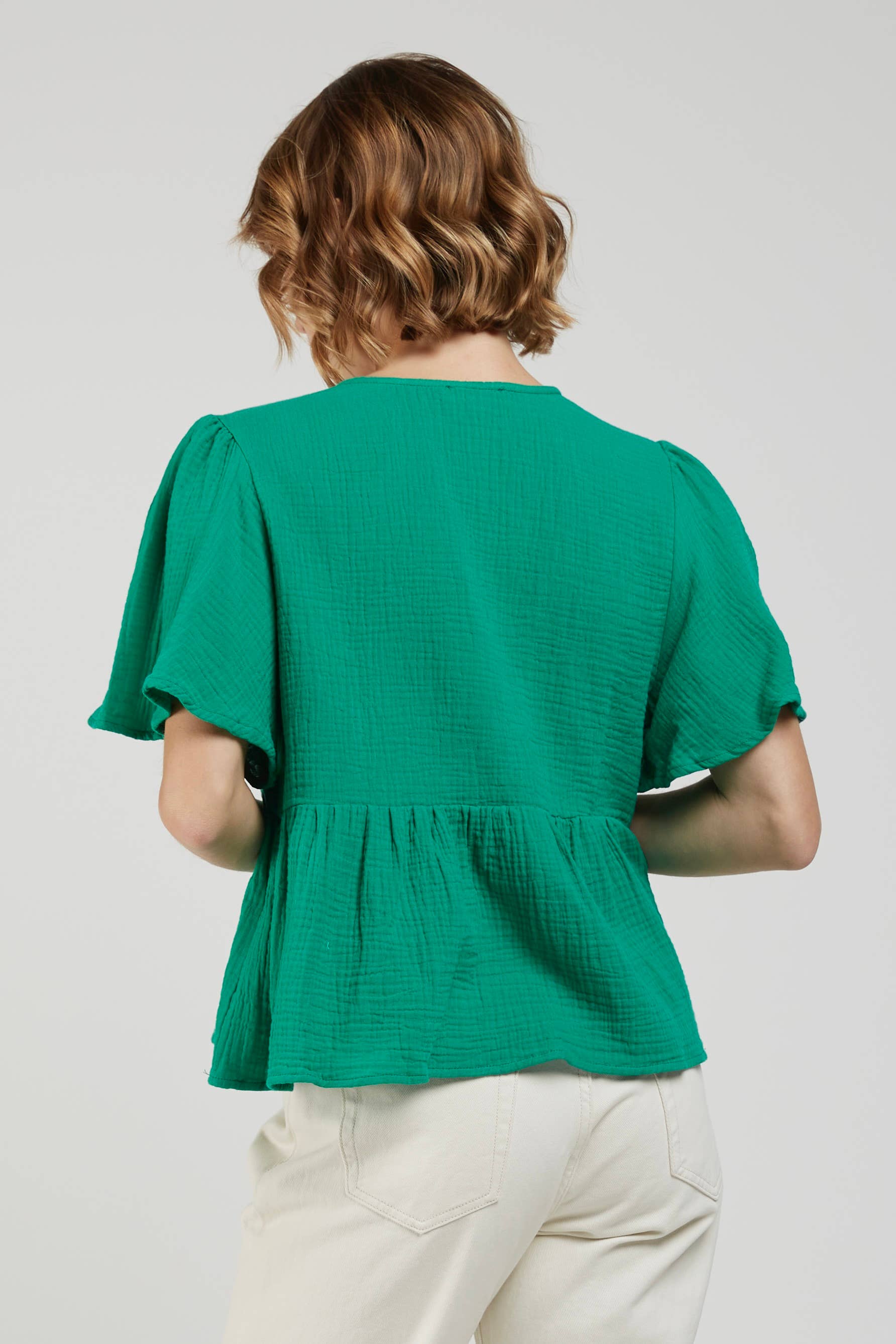 Top Gaze de Coton Col V LISON
