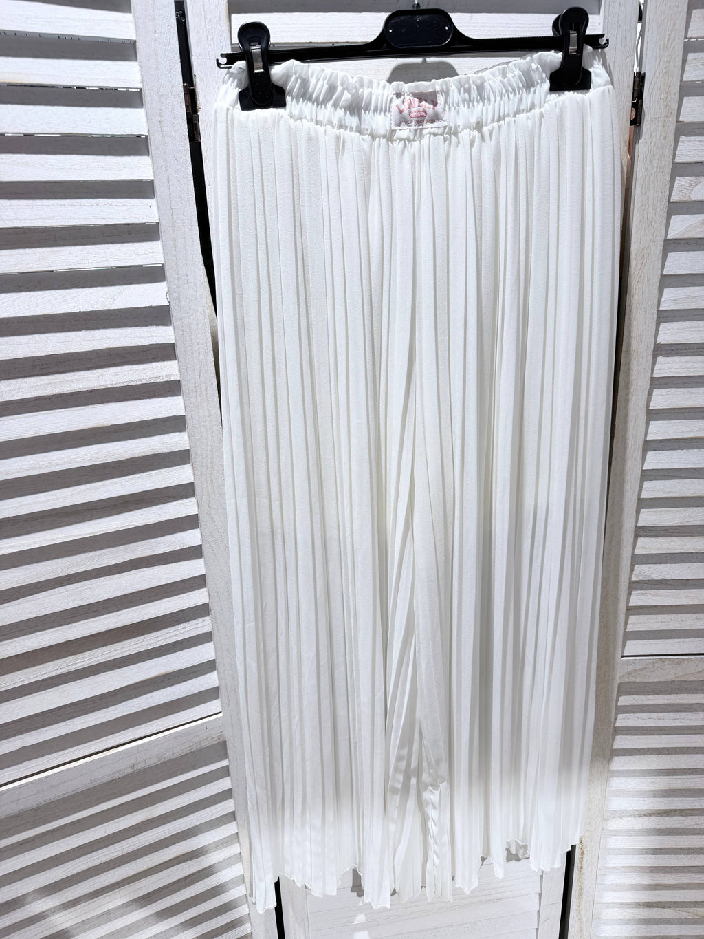 Pantalon large plissé LISA Blanc