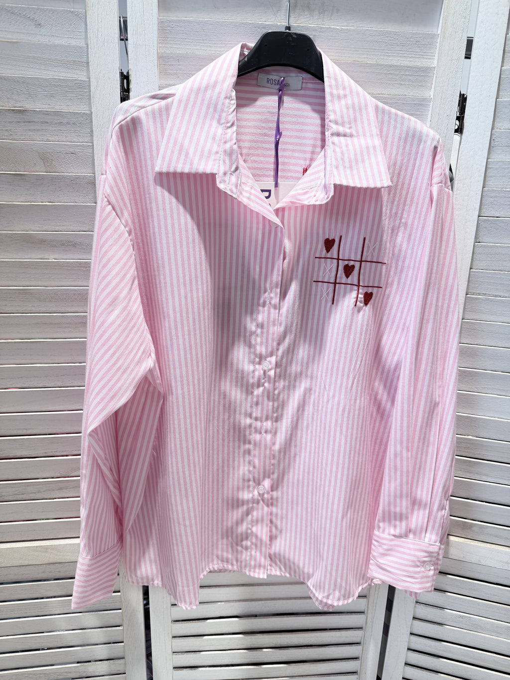 Chemise à rayures GAME Rose & Blanc