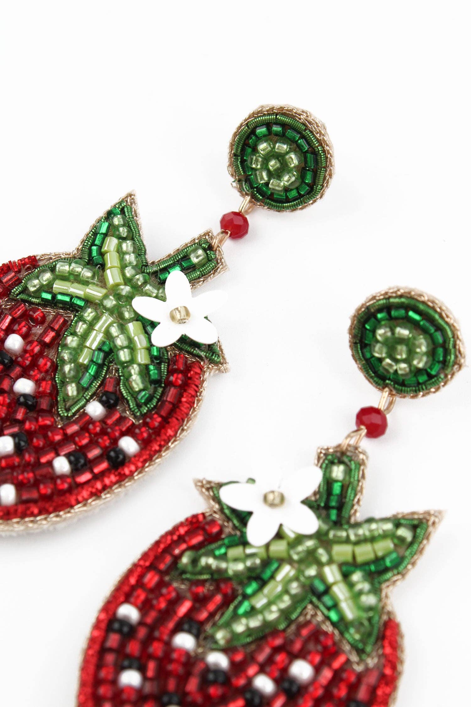 Boucles d'oreilles fraise